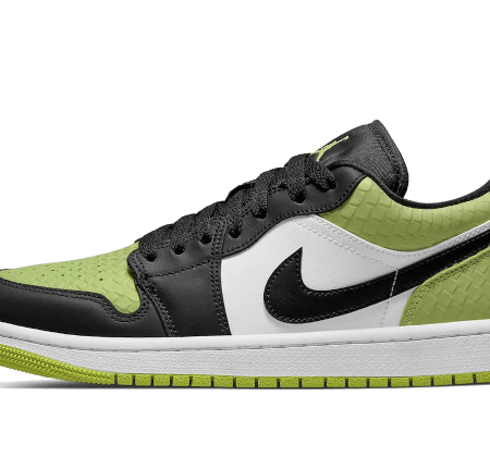 Nike Sko Air Jordan 1 Low Vivid Grøn Snakeskin